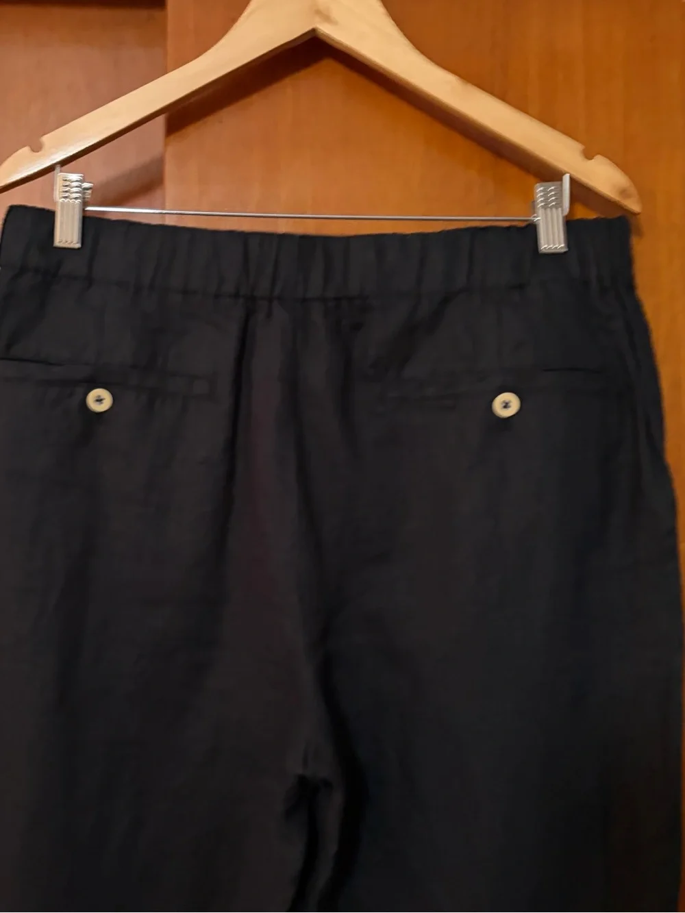 Quince Men’s 100% European Linen Pants Black